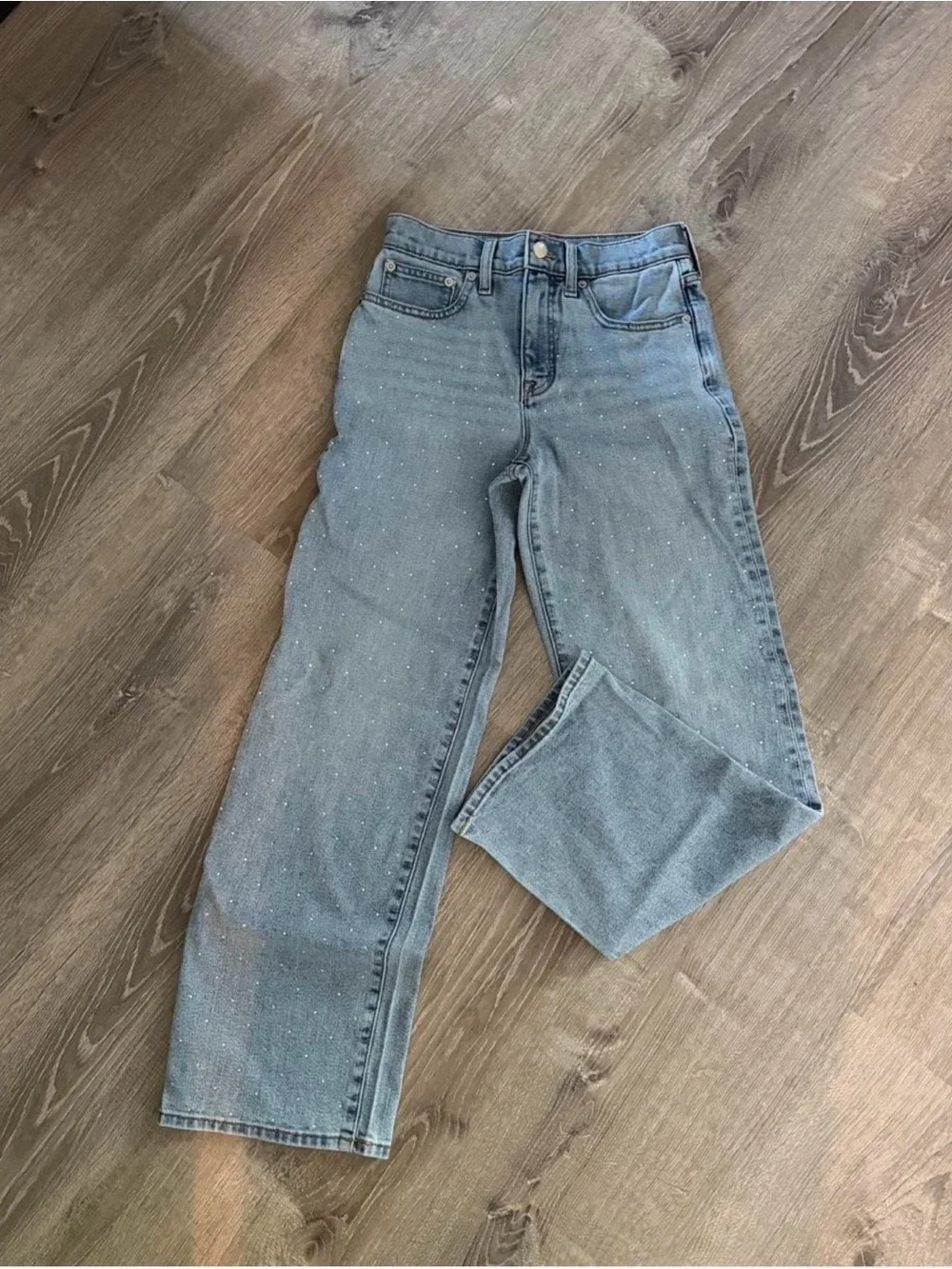 Women’s Light Blue Embellished Jeans
